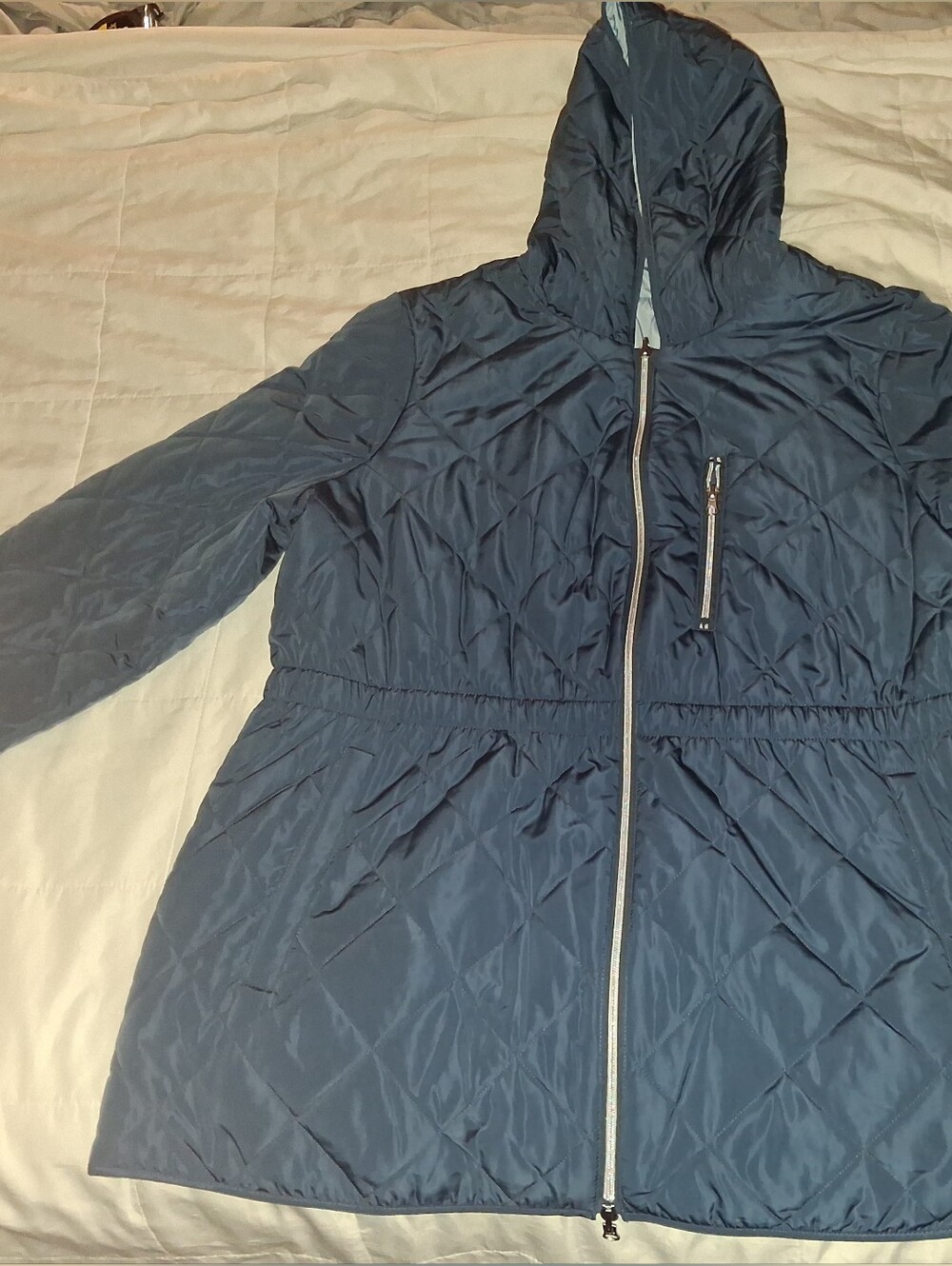 Nuage Reversible Quilted Jacket - Blue - 1X